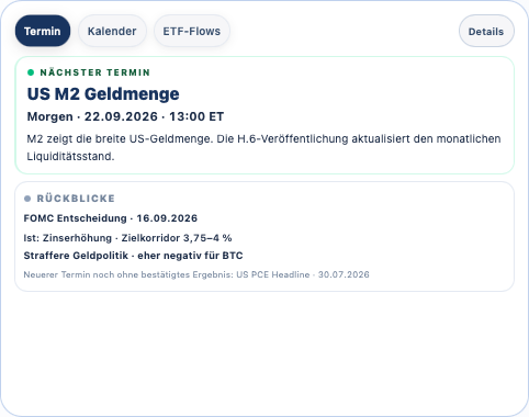 Wissen, was als Nächstes ansteht.